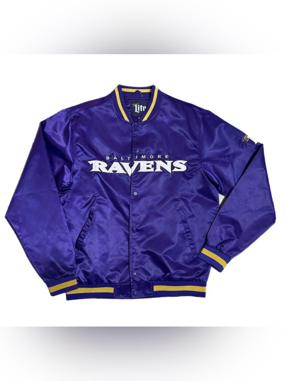 Vintage Baltimore Ravens Miller Lite Varsity Jacket Men’s Medium RARE Promo Item